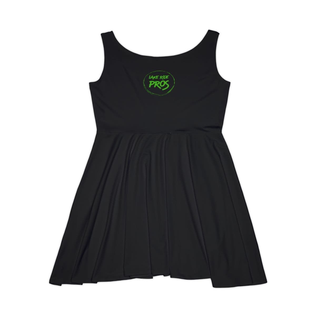 Lake Ride Pros Neon Green Logo Black Dress