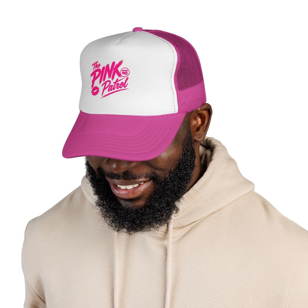 The Pink Patrol Trucker Cap | Retro Script Logo, - Limited Edition PINK Patrol Merch